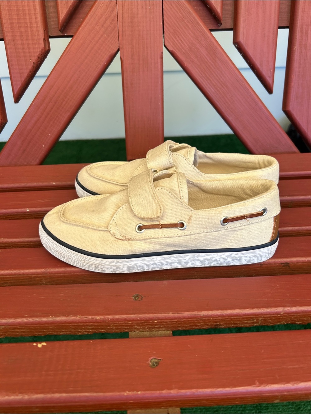 Kids Casual Canvas Slip-On Shoes in Beige